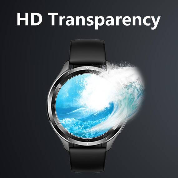 Yenwen 4 Stück Displayschutz für Garmin Forerunner 165/165 Music/Xiaomi Watch S4 / S3 für Panzerglas, Anti-Scratch Displayschutzfolie, Schutzfolie Glas Folie (Durchmesser 37.5mm)
