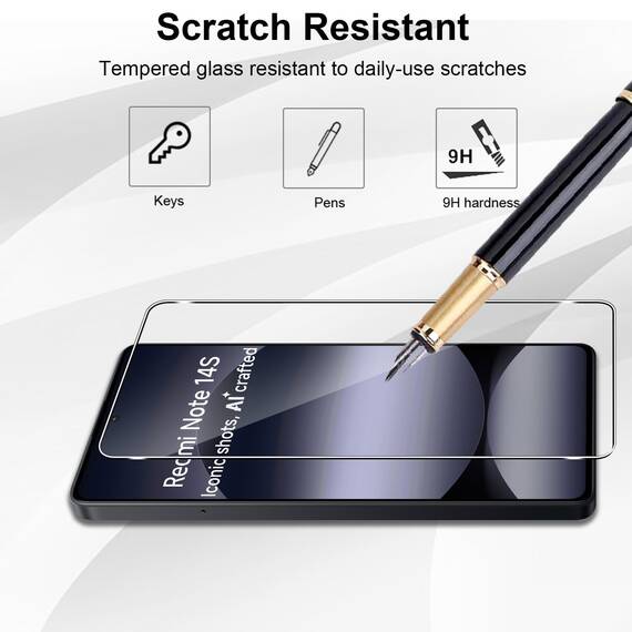 Yenwen Schutzfolie für Xiaomi Redmi Note 14S 5G für Panzerglas, 3 Stück Displayschutz mit 2 Stück Kameraschutz für Redmi Note 14 S, 9H Härte Schutzglas Handy Folie HD Klar Panzer Schutz Glas