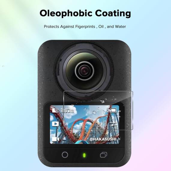 Yenwen Schutzfolie für DJI Osmo 360 für Panzerglas, 3 Stück 9H Härte Glas Folie, Anti- Kratzer Schutzglas, Anti-Blasenfrei Displayschutz