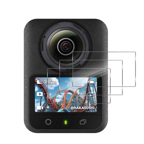 Yenwen Schutzfolie für DJI Osmo 360 für Panzerglas, 3 Stück 9H Härte Glas Folie, Anti- Kratzer Schutzglas, Anti-Blasenfrei Displayschutz