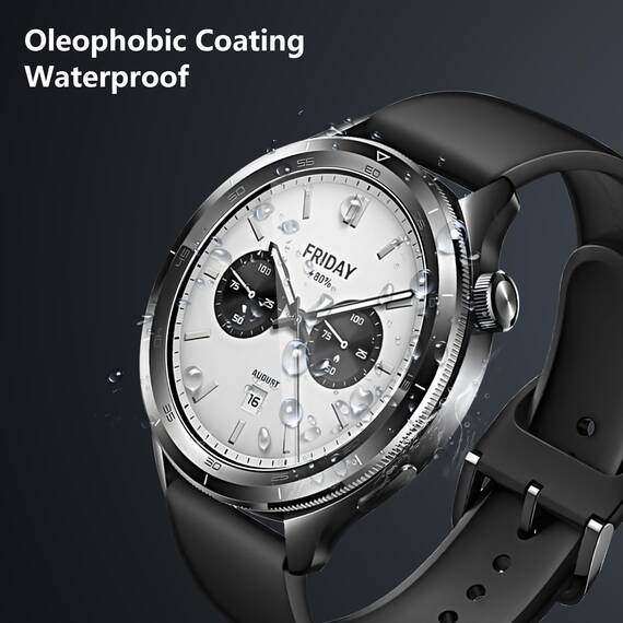 Yenwen 4 Stück Displayschutz für Garmin Forerunner 165/165 Music/Xiaomi Watch S4 / S3 für Panzerglas, Anti-Scratch Displayschutzfolie, Schutzfolie Glas Folie (Durchmesser 37.5mm)