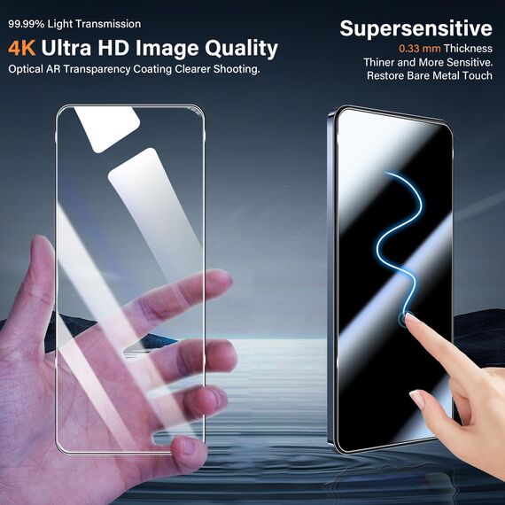 Yenwen Schutzfolie für Vivo V40 SE 5G für Panzerglas, 2 Stück Panzer Schutz Glas mit 2 Stück Kameraschutz, 9H Härte Schutzglas Anti-Kratzer Glas Handy Folie HD Klar Displayschutz