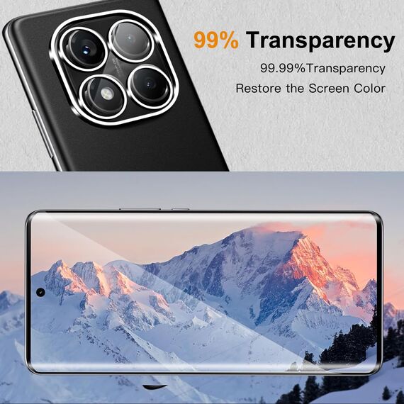 ZAXGLAR Schutzfolie für Xiaomi Redmi Note 14 Pro 5G (Nicht für 4G) / Xiaomi Poco X7 5G für Panzerglas,2 Stück Panzer Schutz Glas und 2 Stück Kameraschutz,HD Displayschutz, 9H Härte Schutzfolie