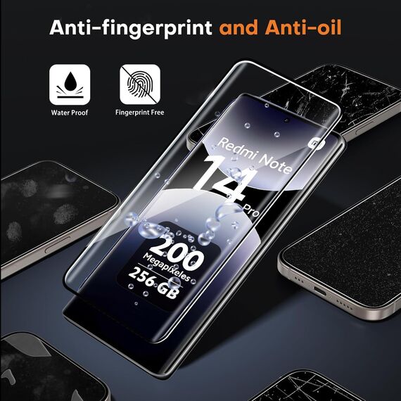 ZAXGLAR Schutzfolie für Xiaomi Redmi Note 14 Pro 5G (Nicht für 4G) / Xiaomi Poco X7 5G für Panzerglas,2 Stück Panzer Schutz Glas und 2 Stück Kameraschutz,HD Displayschutz, 9H Härte Schutzfolie