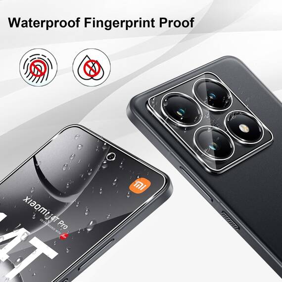 Yenwen Schutzfolie für Xiaomi 14T Pro 5G für Panzerglas, 2 Stück Displayschutz mit 2 Stück Kameraschutz, 9H Härte Schutzglas Screen, Handy Panzer Schutz Glas HD Klar Folie für Mi 14 T Pro