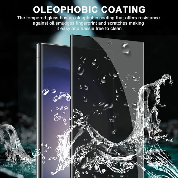 Lutree für Panzerglas für Samsung Galaxy S23 Ultra 5G Sichtschutz Schutzfolie, 1+1 Stück 3D Anti-Spähen Schutzglas + Kameraschutz Folie, 9H HD Anti- Kratzer Privacy Anti-Spy Displayschutz