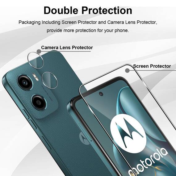 Yenwen Schutzfolie für Motorola Moto G05 für Panzerglas, 2 Stück Displayschutz mit 2 Stück Kameraschutz, 9H Härte Schutzglas Anti-Kratzer Glas Handy Folie Panzer Schutz Glas
