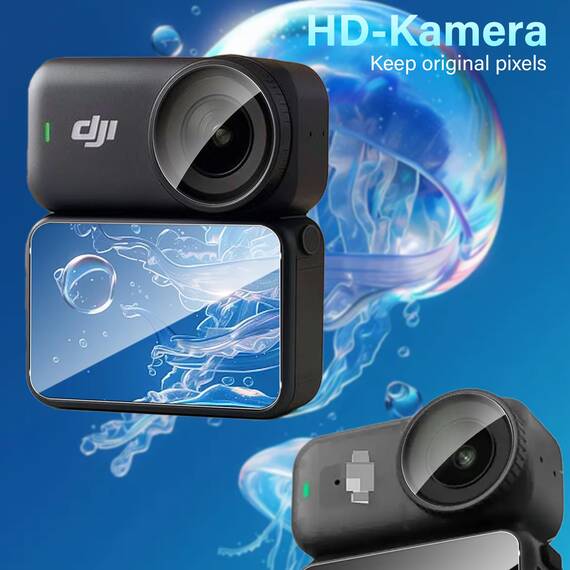 Yenwen Schutzfolie für DJI Osmo Nano für Panzerglas, 3 Stück Displayschutz mit 2 Stück Kameraschutz, 9H Härte Schutzglas Folie HD Klar Panzer Schutz Glas