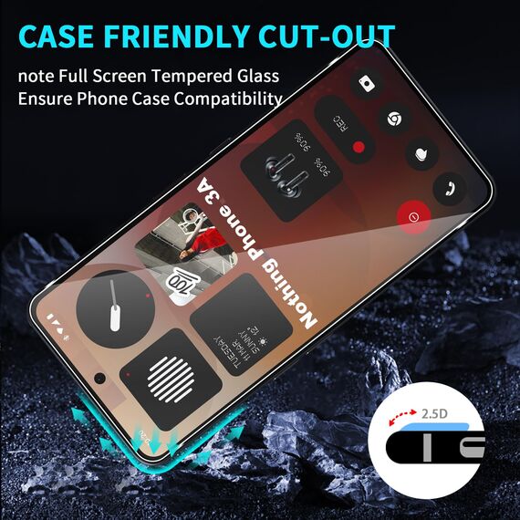 Lutree für Nothing Phone 3a für Panzerglas Schutzfolie, 2+2 Stück Schutzglas + Kameraschutz Folie, 9H Härte HD Displayschutz Bläschenfrei Anti- Kratzer Displayfolie für Nothing Phone (3a)