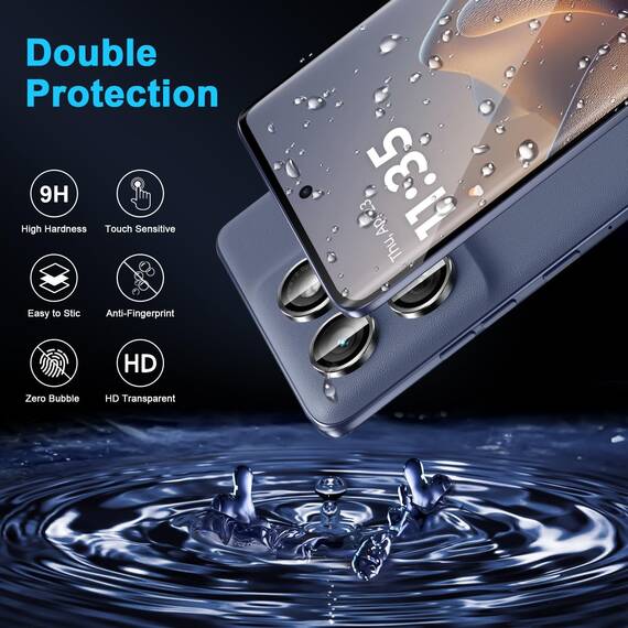 Lutree für Panzerglas für Motorola Moto Edge 60/60 Fusion/ 60 Pro Schutzfolie, 2+1 Stück 3D Schutzglas und Kameraschutz Folie, 9H Härte HD Displayschutz Bläschenfrei Anti- Kratzer Displayfolie