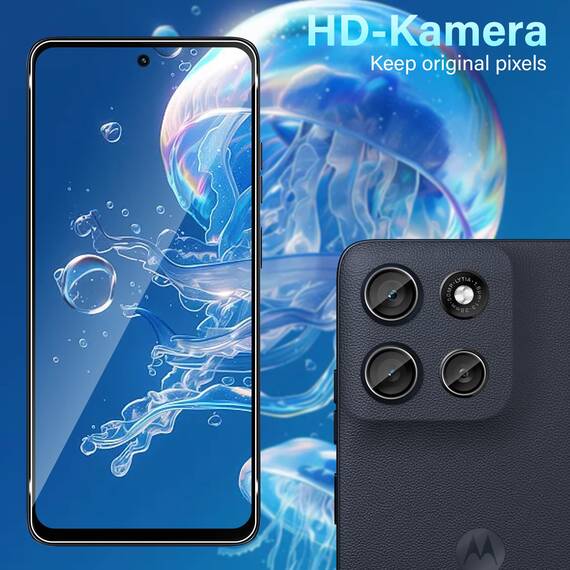 Yenwen Schutzfolie für Motorola Moto G56 5G für Panzerglas, 2 Stück Displayschutz mit 2 Stück Kameraschutz, 9H Härte Schutzglas Handy Folie HD Klar Panzer Schutz Glas