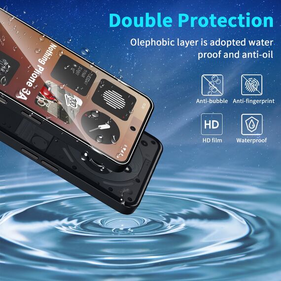 Lutree für Nothing Phone 3a für Panzerglas Schutzfolie, 2+2 Stück Schutzglas + Kameraschutz Folie, 9H Härte HD Displayschutz Bläschenfrei Anti- Kratzer Displayfolie für Nothing Phone (3a)