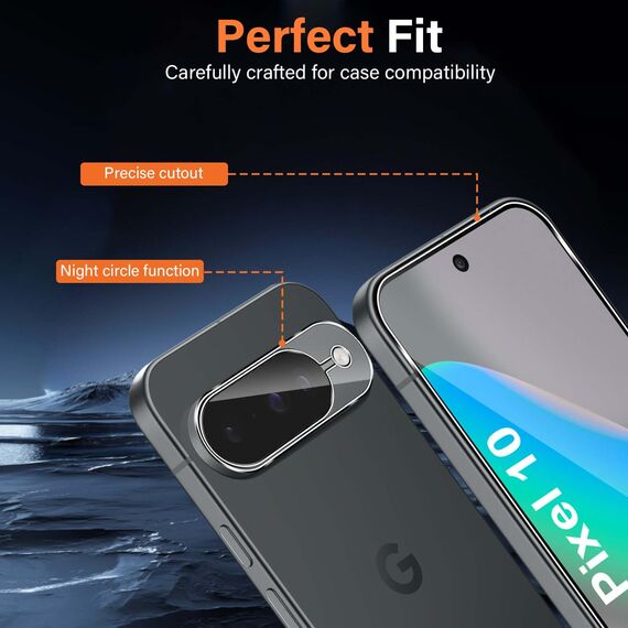 Yenwen Displayschutz für Google Pixel 10 für Panzerglas, 3 Stück 9H Schutzfolie mit 3 Stück Kameraschutz Glas, HD Kratzfest Folie, Displayschuzfolie Screen Protector mit Montagerahmen