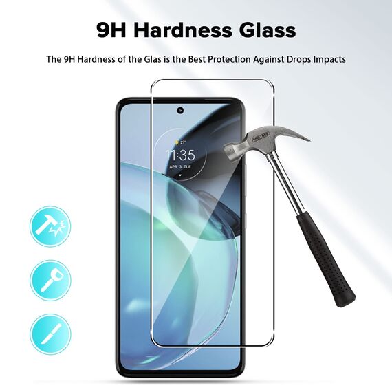 Yenwen Schutzfolie für Motorola Moto G72 Panzer Schutz Glas, 9H Härte Displayschutzfolie, Anti- Kratzer Schutzglas Ultra-klar Glas Folie - 3 Stück