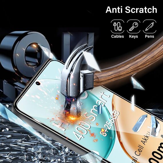 Yenwen für Panzerglas für Honor 400 Smart 4G Schutzfolie, 2 Stück Displayschutz mit 2 Stück Kameraschutz Glas, 9H Härte Schutzglas Handy Folie HD Klar Panzer Schutz Glas