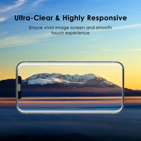 JETech Ein Touch Installieren Schutzfolie für iPhone 12 Pro Max 6,7 Zoll, Full Screen Gehärtetes Glas Displayschutz, Auto Ausrichtungswerkzeug Bausatz, Panzer HD Klar, 2 Stück