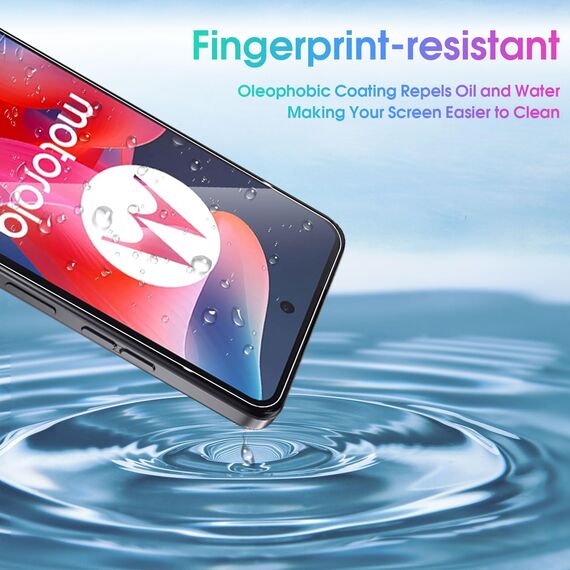 Yenwen Schutzfolie für Motorola Moto G24 für Panzerglas, 2 Stück Panzer Schutz Glas 9H Härte Schutzglas Anti-Kratzer Glas Handy Folie HD Klar Displayschutz