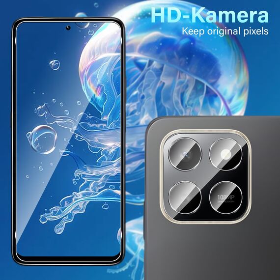 Yenwen für Panzerglas für Honor 400 Smart 4G Schutzfolie, 2 Stück Displayschutz mit 2 Stück Kameraschutz Glas, 9H Härte Schutzglas Handy Folie HD Klar Panzer Schutz Glas