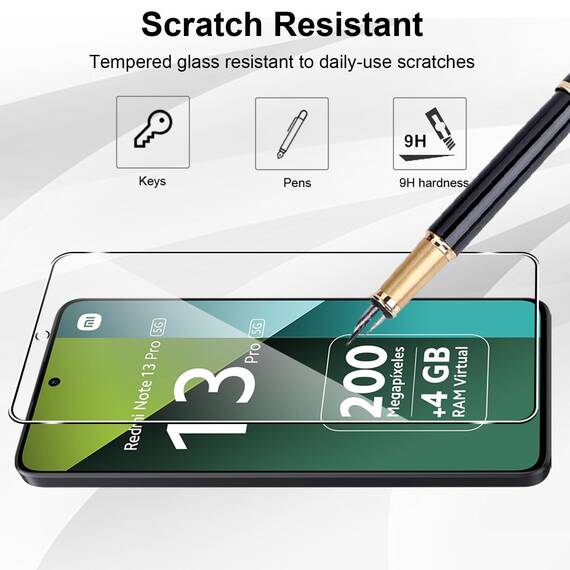 Yenwen Schutzfolie für Xiaomi Redmi Note 13 Pro 5G für Panzerglas, 3 Stück Panzer Schutz Glas mit 3 Stück Kameraschutz Glas, 9H Härte Schutzglas Folie Handy HD Displayschutz