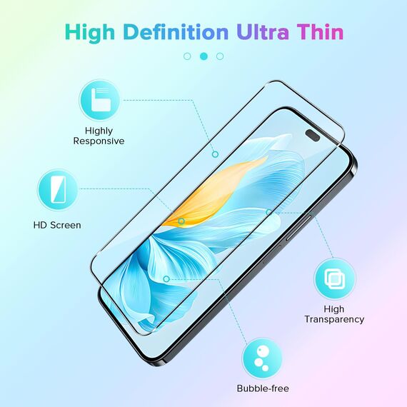 Yenwen für Panzerglas für Honor 200 Lite 5G Schutzfolie, 2 Stück Displayschutz mit 2 Stück Kameraschutz Glas, 9H Härte Schutzglas Handy Folie HD Klar Panzer Schutz Glas