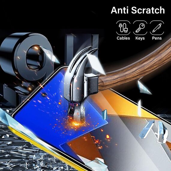Yenwen Schutzfolie für Xiaomi Poco M4 Pro 4G 6.43” Schutz Glas, 3 Stück Panzer Schutz Glas mit 3 Stück Kameraschutz, 9H Härte Folie Anti- Kratzer Schutzglas HD Klar Displayschutzfolie