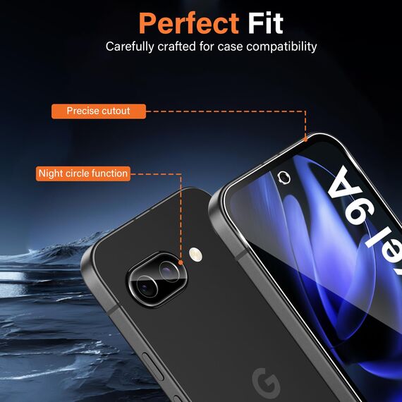 Yenwen Schutzfolie für Google Pixel 9a für Panzerglas, 3 Stück Displayschutz mit 3 Stück Kameraschutz für Pixel 9 a, 9H Härte Schutzglas Handy Folie HD Klar Panzer Schutz Glas