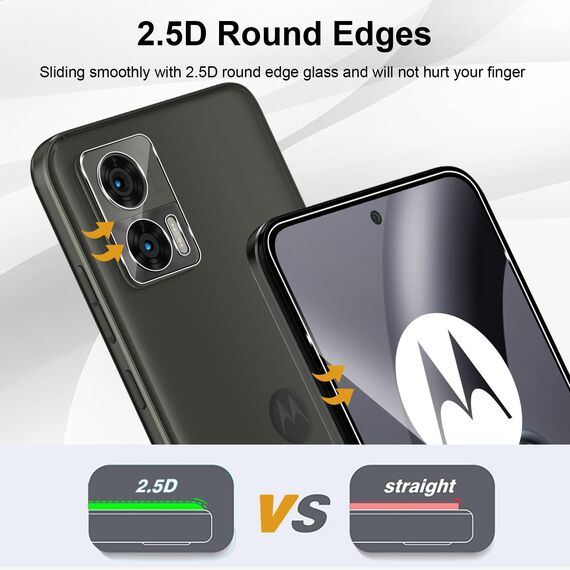 Yenwen Schutzfolie für MOTO EDGE 30 NEO für Panzerglas, 2 Stück Panzer Schutz Glas mit 2 Stück Kameraschutz, 9H Härte Schutzglas Anti- Kratzer Handy Folie HD Klar Displayschutz