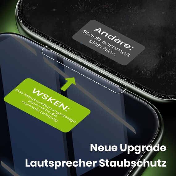 WSKEN für iPhone Air für Panzerglas Sichtschutz - [25°Privacy][Auto Dust-Elimination] Anti Spy 9H+ Displayschutz Folie,Anti Fingerabdruck,Bläschenfrei,Er ist Fast Unsichtbar,Kompatibel mit Hülle