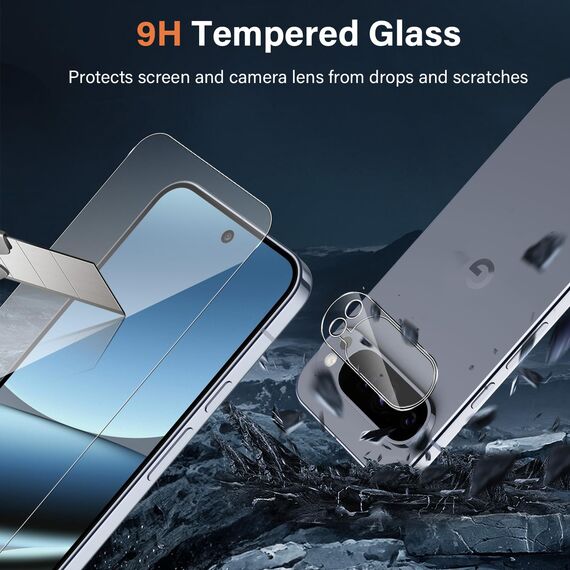 Yenwen Displayschutz für Google Pixel 10 Pro XL für Panzerglas, 3 Stück 9H Schutzfolie mit 3 Stück Kameraschutz Glas, HD Kratzfest Folie, Displayschuzfolie Screen Protector mit Montagerahmen