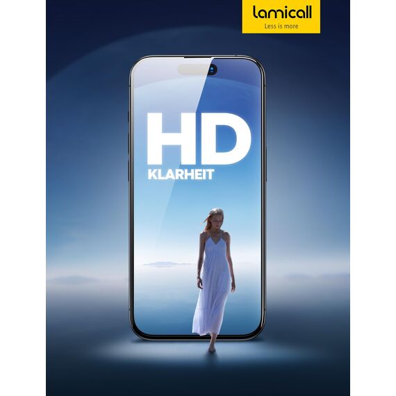 Lamicall für iPhone 16 Pro Max Schutzfolie, [2 Stück] Schutzglas - Anti-Fingerprint Displayschutz mit Montagerahmen, 9H Härte Folie, Kratzfest Glas für iPhone 16 Pro Max