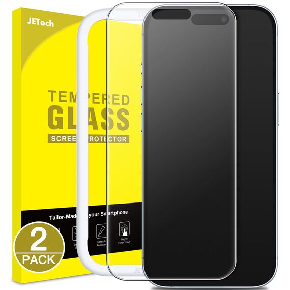 JETech Matt Schutzfolie für iPhone 15 Plus 6,7 Zoll, Blendfreies 9H Gehärtetes Glas Displayschutz, Anti-Fingerabdruck, Glatt Berührung, Einfache Installation, 2 Stück