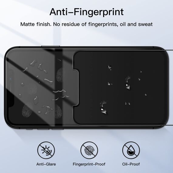 JETech Matt Schutzfolie für iPhone 11/iPhone XR 6,1 Zoll, Blendfreiem 9H Panzer Schutz Glas Folie Displayschutz, Anti Fingerabdruck Sanfte Berührung, 2 Stück