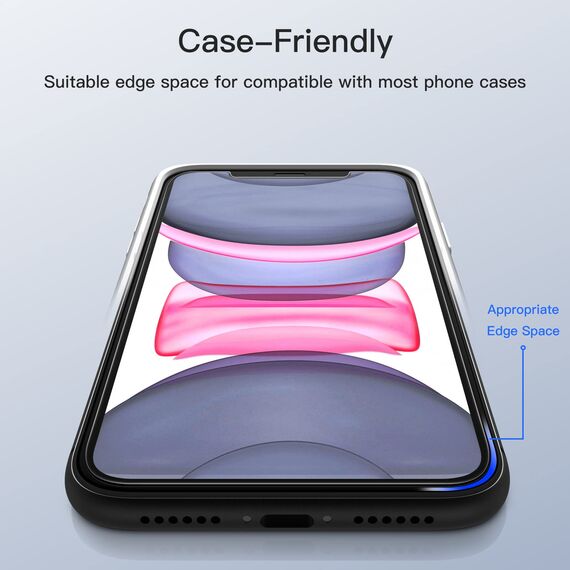 JETech Matt Schutzfolie für iPhone 11/iPhone XR 6,1 Zoll, Blendfreiem 9H Panzer Schutz Glas Folie Displayschutz, Anti Fingerabdruck Sanfte Berührung, 2 Stück