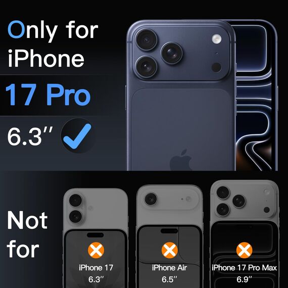 JETech Matt Schutzfolie für iPhone 17 Pro 6,3 Zoll, Blendfreies 9H Gehärtetes Glas Displayschutz, Anti-Fingerabdruck, Glatt Berührung, Einfache Installation, 2 Stück