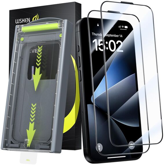WSKEN für iPhone 13 Pro Max/14 Plus für Panzerglas - [Automatische Staubentfernung][Einfache Installation] 9H Härte HD-Klar Schutzfolie Full Screen Displayschutz Folie,Anti-Fingerabdruck,Bläschenfrei
