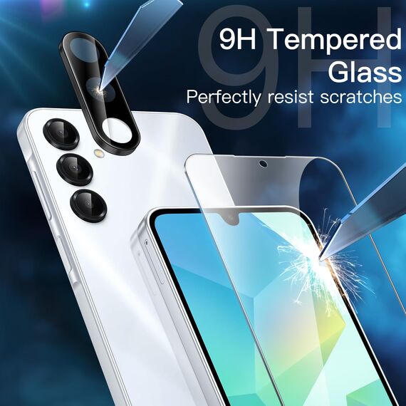 JETech Schutzfolie für Samsung Galaxy A16 5G / 4G 6,7 Zoll mit Kameraschutz, Gehärtete Glas Displayschutz, HD Klar, 2 Stück Jeweils