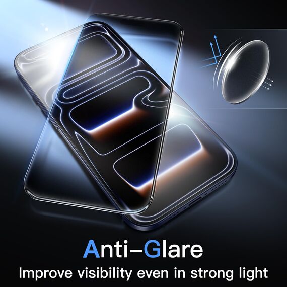 JETech Matt Schutzfolie für iPhone 17 Pro 6,3 Zoll, Blendfreies 9H Gehärtetes Glas Displayschutz, Anti-Fingerabdruck, Glatt Berührung, Einfache Installation, 2 Stück