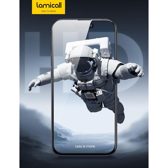 Lamicall Displayschutz für iPhone 16 Pro, [4 Stück] 9H Schutzfolie - 2x Kratzfest Glas und 2x Kameraschutz, Anti-Fingerprint Folie mit Montagerahmen, Schutzglas für iPhone 16 Pro