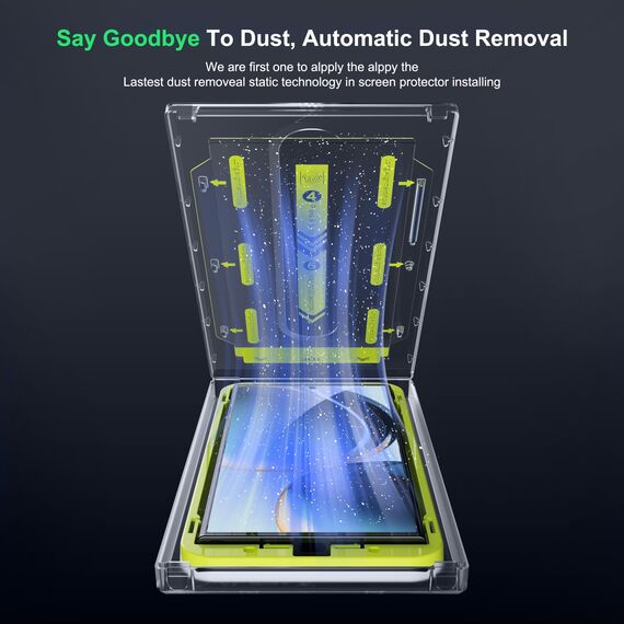 WSKEN für Samsung Galaxy S25+Plus/S24+Plus für Panzerglas - [Auto Dust Elimination] Full Screen 9H Unzerbrechlich Militär-Hartglas HD Klar Schutzfolie Displayschutz,Anti-Fingerabdruck, Bläschenfrei