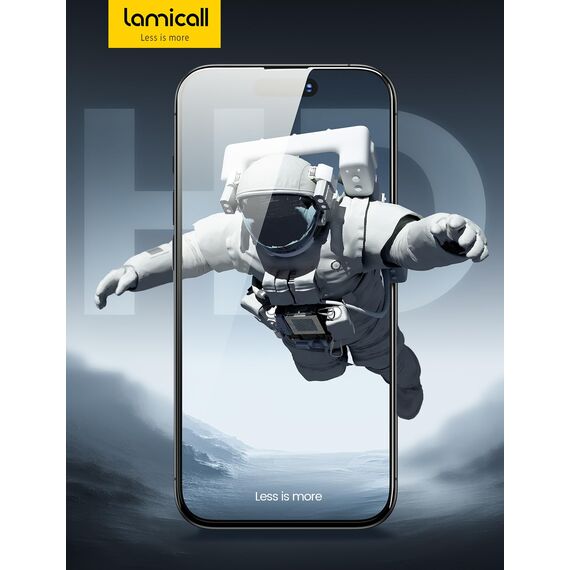 Lamicall Displayschutz für iPhone 16, [4 Stück] 9H Schutzfolie - 2x Kratzfest Glas und 2x Kameraschutz, Anti-Fingerprint Folie mit Montagerahmen, Schutzglas für iPhone 16