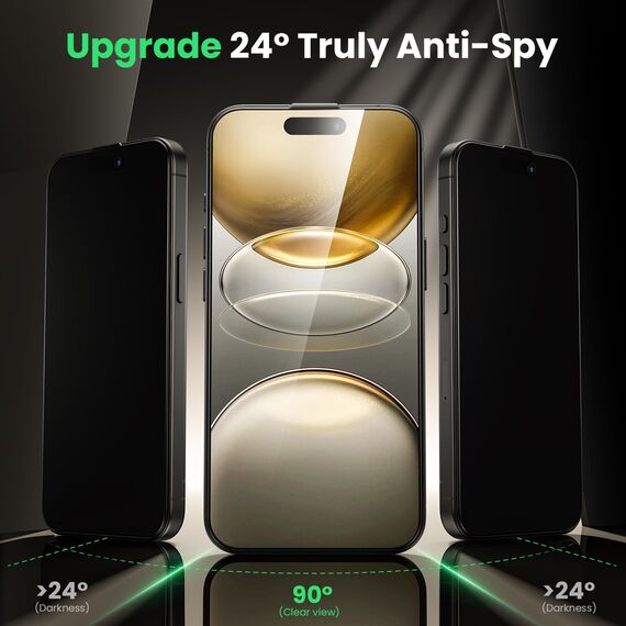 WSKEN für iPhone 13 Pro Max/14 Plus für Panzerglas Sichtschutz - [24°Anti Spy][Auto Dust-Elimination] 9H Privacy Anti Reflexion Full Screen Displayschutz Schutzfolie,Anti Fingerabdruck,Bläschenfrei