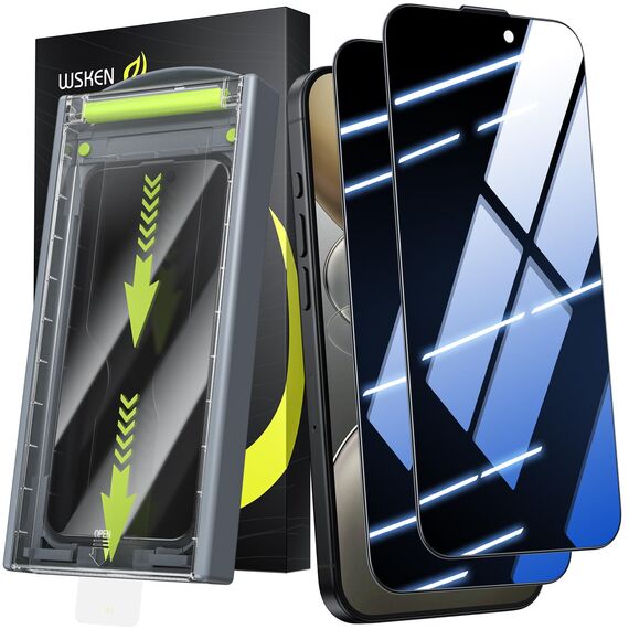 WSKEN für iPhone 13 Pro Max/14 Plus für Panzerglas Sichtschutz - [24°Anti Spy][Auto Dust-Elimination] 9H Privacy Anti Reflexion Full Screen Displayschutz Schutzfolie,Anti Fingerabdruck,Bläschenfrei