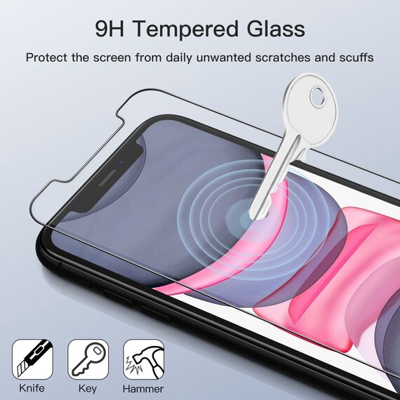 JETech Matt Schutzfolie für iPhone 11/iPhone XR 6,1 Zoll, Blendfreiem 9H Panzer Schutz Glas Folie Displayschutz, Anti Fingerabdruck Sanfte Berührung, 2 Stück