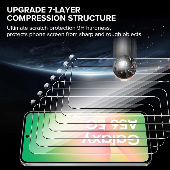 Aerku 2 Stück Schutzfolie für Samsung Galaxy A56 5G für Panzerglas, [Auto-Installation] 0.33mm Ultra-Klar Folie, 9H Härte Displayschutzfolie, Anti-Bläschen Anti-Kratzen Schutzglas