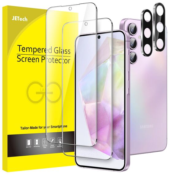 JETech Schutzfolie für Samsung Galaxy A35 5G 6,6 Zoll mit Kameraschutz, 9H Gehärtete Glas Displayschutz, HD Klar, 2 Stück Jeweils