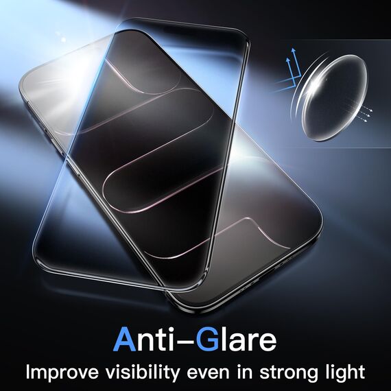 JETech Matt Schutzfolie für iPhone Air, Blendfreies 9H Gehärtetes Glas Displayschutz, Anti-Fingerabdruck, Glatt Berührung, Einfache Installation, 2 Stück