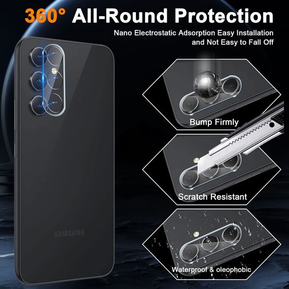 Aerku Schutzfolie für Samsung Galaxy A34 5G für Panzer Schutz Glas, [2+2 Stück] Folie und Kameraschutz, 0.33mm Ultra-Klar Displayschutz, 9H Härte, Anti-Kratzen, Anti-Bläschen Schutzfolie Schutzglas