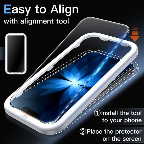 JETech Matt Schutzfolie für iPhone 17 6,3 Zoll, Blendfreies 9H Gehärtetes Glas Displayschutz, Anti-Fingerabdruck, Glatt Berührung, Einfache Installation, 2 Stück