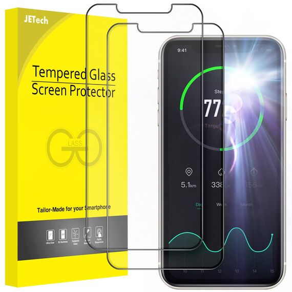 JETech Matt Schutzfolie für iPhone 11/iPhone XR 6,1 Zoll, Blendfreiem 9H Panzer Schutz Glas Folie Displayschutz, Anti Fingerabdruck Sanfte Berührung, 2 Stück