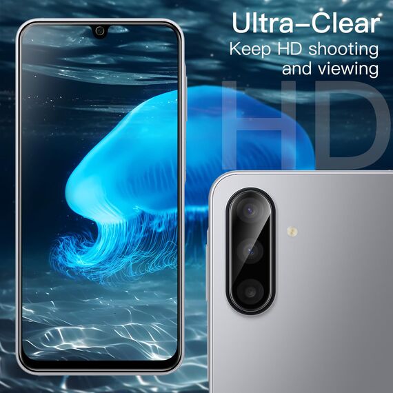 JETech Schutzfolie für Samsung Galaxy A17 5G / 4G 6,7 Zoll mit Kameraschutz, 9H Gehärtete Glas Displayschutz, HD Klar, 2 Stück Jeweils